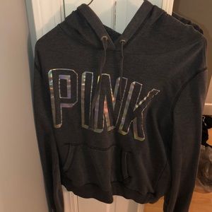 Gray pink sweatshirt